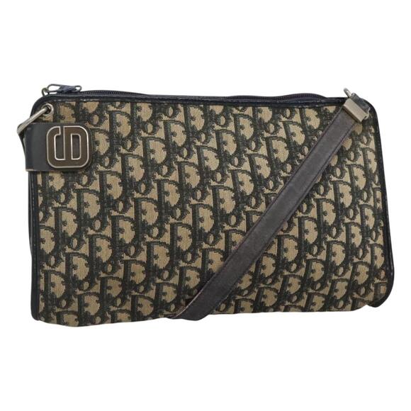 DIOR Trotter Canvas Shoulder Bag Navy - Picture 1 of 16